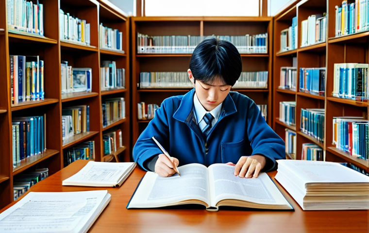 **

"A focused student studying diligently for the Jichi-gyoseishi (local government administration specialist) exam, surrounded by past exam papers and textbooks, in a bright, well-lit library. Fully clothed in casual attire. Safe for work, appropriate content, professional, family-friendly, perfect anatomy, correct proportions, natural pose."

**