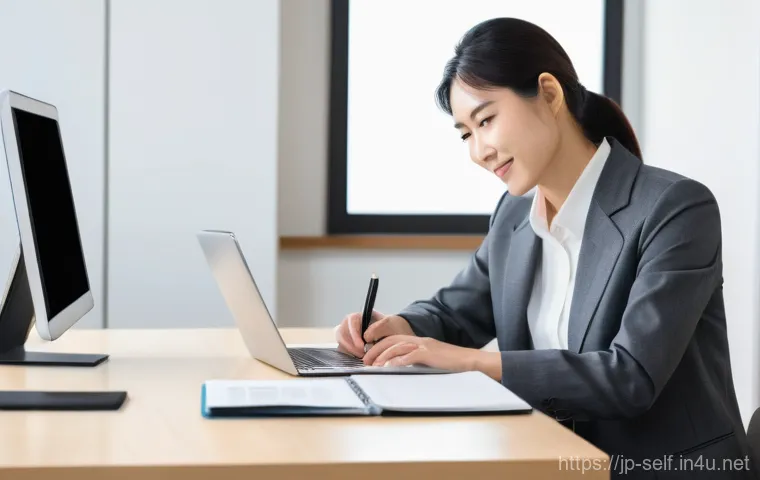 자치행정사 커리어 관리 방법 - Image Prompt 1: The Modern Gyoseishoshi: Digital Outreach and Engagement** 자치행정사 커리어 관리 방법 - Image Prompt 1: The Modern Gyoseishoshi: Digital Outreach and Engagement**