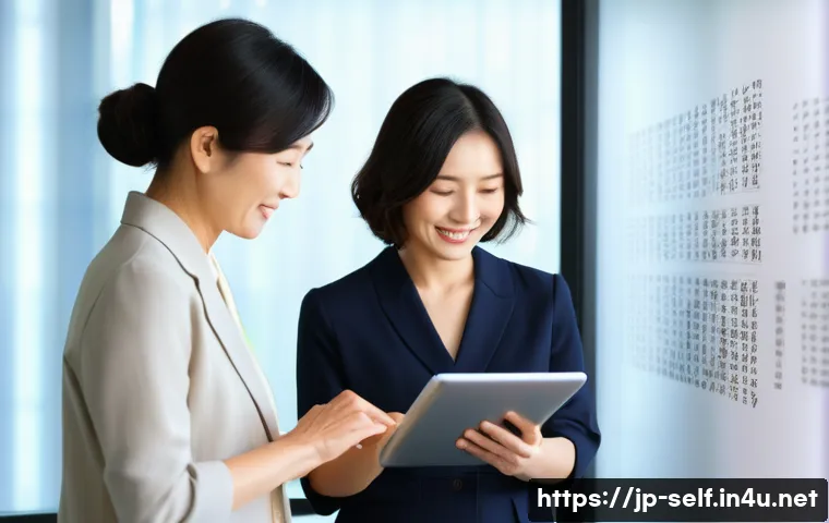 자치행정사 업무의 중요성 - A warm, modern office scene where a compassionate administrative scrivener, a professional woman in ...