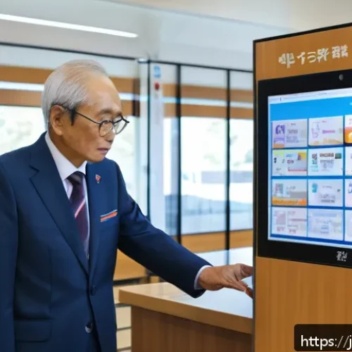 자치행정사 자격증의 가치 - A professional Japanese local government officer in a modern municipal office, wearing formal busine...