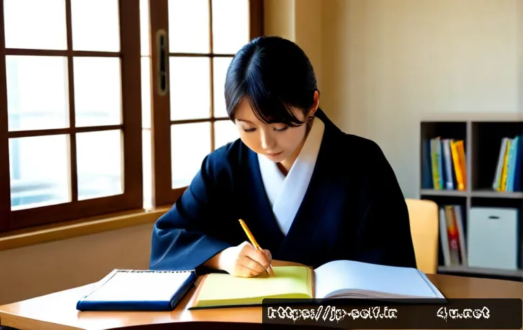 자치행정사 시험 준비법 - Photorealistic Japanese adult exam candidate studying for a local government administration qualific...